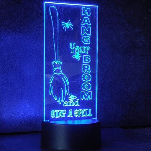 Blue hang broom Hang Your Broom Neon