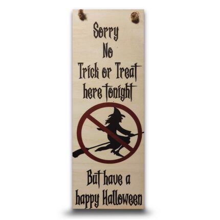 No Trick or Treat Hanger - Colour