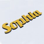 Personalised wooden name sign Uni
