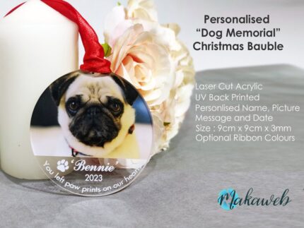 Personalised "Dog Remembrance" Bauble