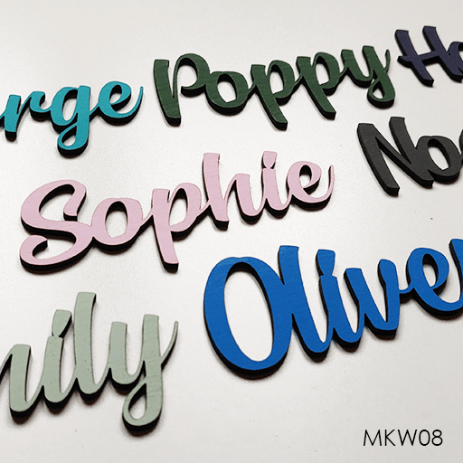 MKW08 Group1 Personalised wooden name sign - Font 8