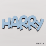 Personalised wooden name sign - Font 14