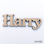 Personalised wooden name sign - Font 20