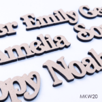 Personalised wooden name sign - Font 20