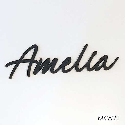 MKW21 Amelia 2 Personalised wooden name sign - Font 21