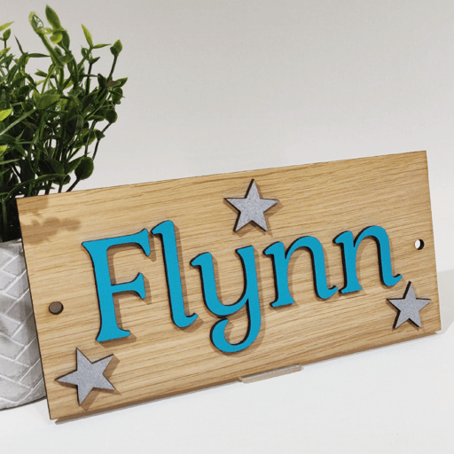Oak Plaque Store Add Flynn1 Personalised Oak Name Plaque