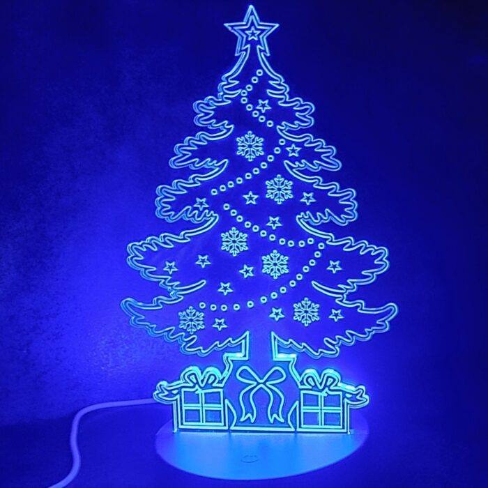 Blue Neon Tree