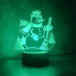 Green Snowman Neon