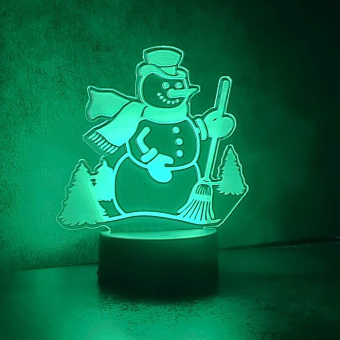 Green Snowman Neon
