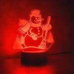 Red Snowman Neon