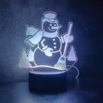 White Snowman Neon