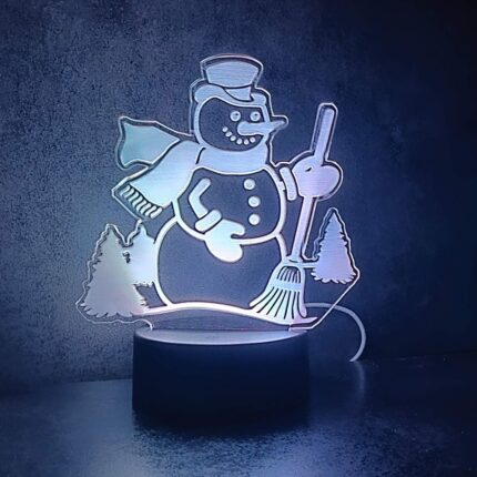 White Snowman Neon