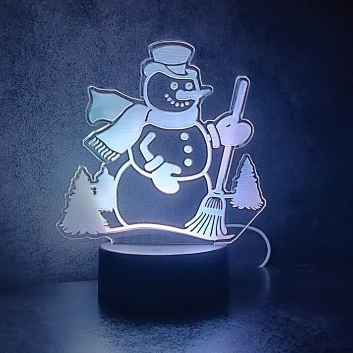 White Snowman Neon