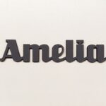 Personalised wooden name sign Uni