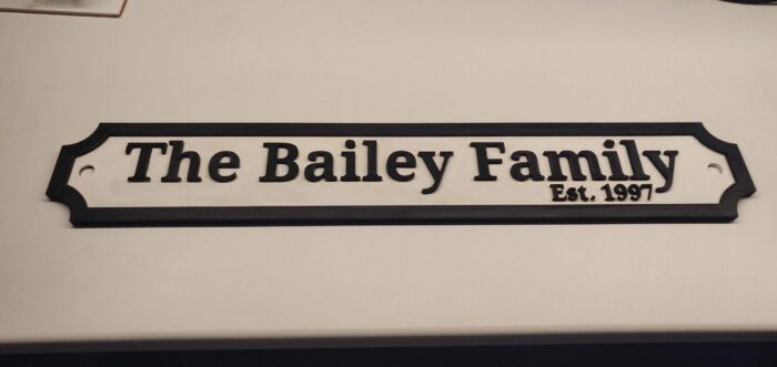 railway style sign