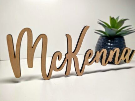Personalised wooden name sign