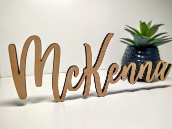 Personalised wooden name sign