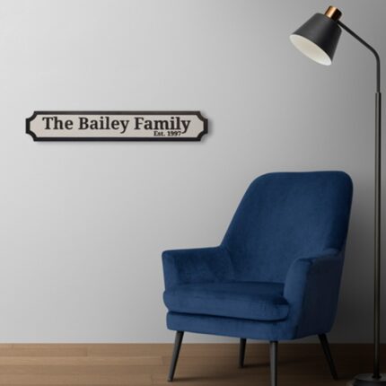 Personalised wooden railway style sign