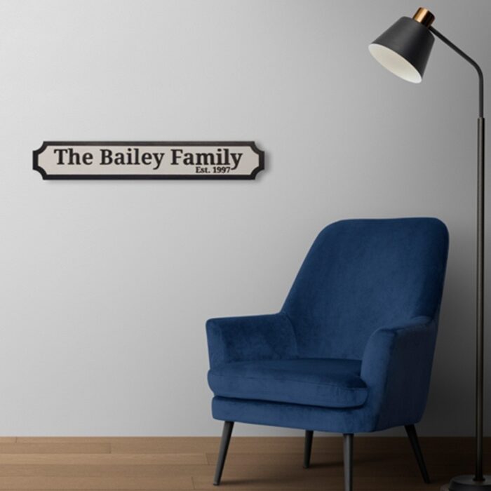 Personalised wooden railway style sign