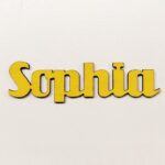 Personalised wooden name sign Uni