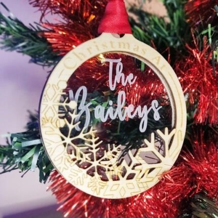 Personalised 3 Layer Bauble