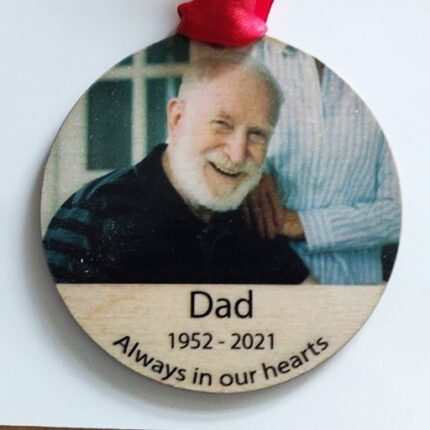 In Memoriam Wooden Bauble