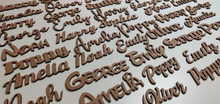 Unpainted Personalised wooden name sign