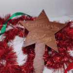 Personalised Christmas 'at the .. ' Birch Tree Topper