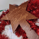 Personalised Christmas 'at the .. ' Birch Tree Topper