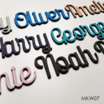 Personalised wooden name sign - Font 7