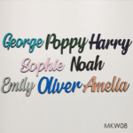 Personalised wooden name sign - Font 8