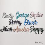 Personalised wooden name sign - Font 10