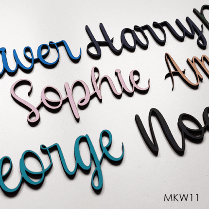 Personalised wooden name sign - Font 11