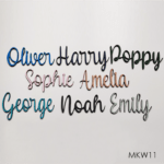 Personalised wooden name sign - Font 11