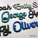 Personalised wooden name sign - Font 12