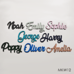Personalised wooden name sign - Font 12