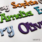 Personalised wooden name sign - Font 13