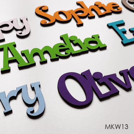 Personalised wooden name sign - Font 13