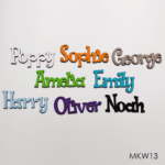 Personalised wooden name sign - Font 13