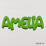 Personalised wooden name sign - Font 14