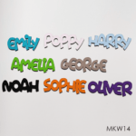 Personalised wooden name sign - Font 14