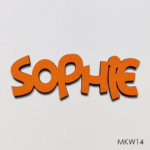 Personalised wooden name sign - Font 14