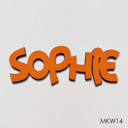 Personalised wooden name sign - Font 14