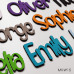 Personalised wooden name sign - Font 15