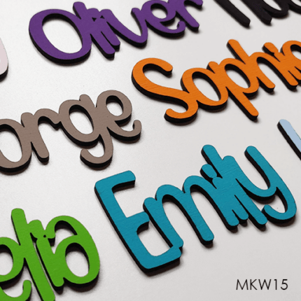Personalised wooden name sign - Font 15