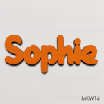 Personalised wooden name sign - Font 16
