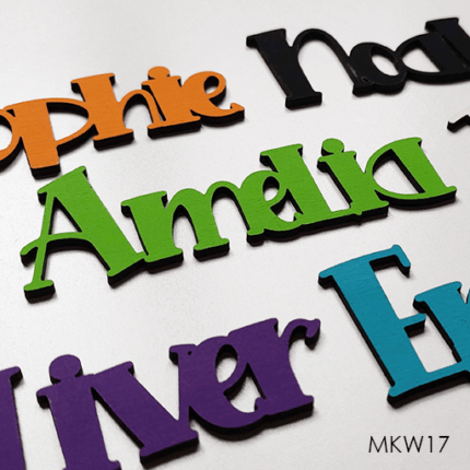 Personalised wooden name sign - Font 17