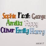 Personalised wooden name sign - Font 17