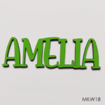 Personalised wooden name sign - Font 18