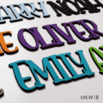 Personalised wooden name sign - Font 18